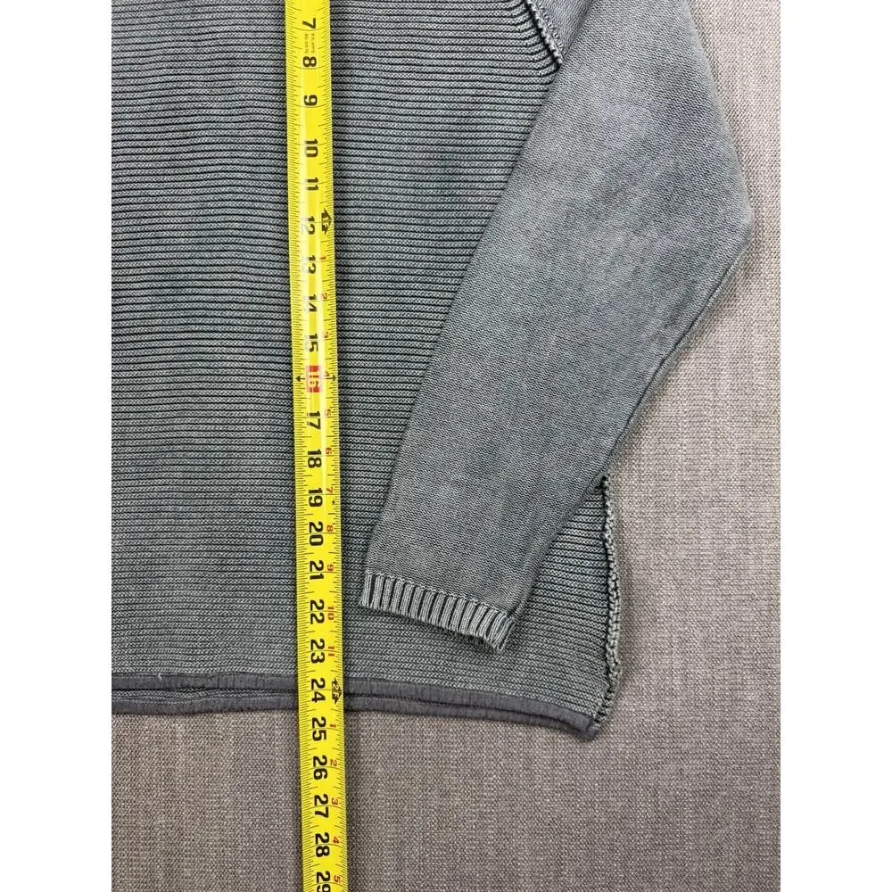 Carbon2Cobalt Effortlessly Cool Henley Sweater Blue Mens Medium Cotton